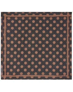 Paul Smith Polka Dot Pocket Square - Brown