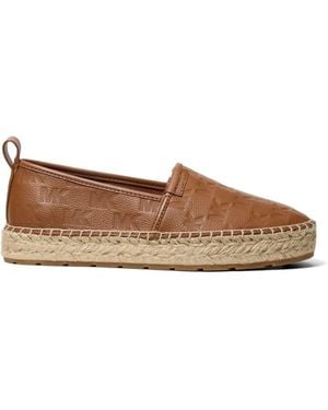 Michael Kors Elias Logo-Embossed Espadrilles - Brown
