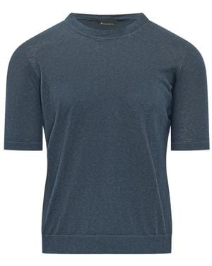 AROVESCIO Knitted T-Shirt - Blue