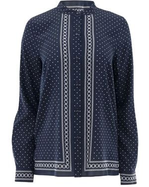 Veronica Beard Blusa Asimmetrica A Pois