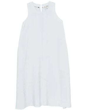 Barbour Vestido Midi Sin Mangas - Blanco