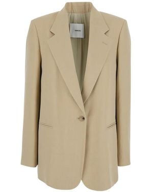 Grifoni Single-Breasted Blazer - Natural