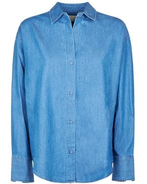 MC2 Saint Barth Logo-Embroidered Cotton Shirt - Blue