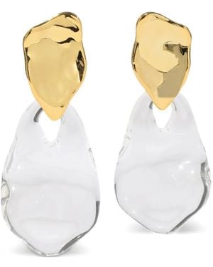 Alexis Pendientes Liquid Wafer - Blanco