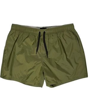 Refrigiwear Logo-Patch Drawstring-Waist Swim Shorts - Green