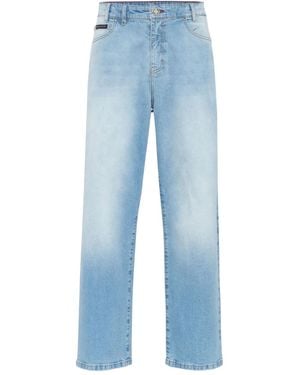 Philipp Plein Logo-Patch Jeans - Blue