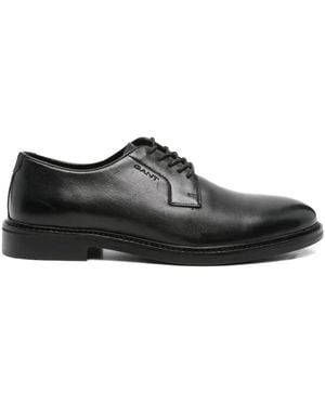 GANT Lace-Up Leather Derby Shoes - Black