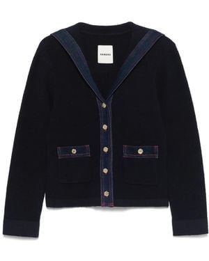 sandro カーディガン　新品未使用 ☆SANDRO☆デニム ディテール テリー ニット カーディガン