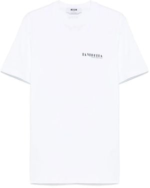 MSGM T-Shirt mit La Vedetta-Print - Weiß