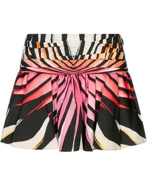 Roberto Cavalli Minifalda Ray Of Paradise Plisada - Rojo