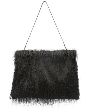 Alysi Borsa A Spalla Con Frange - Nero
