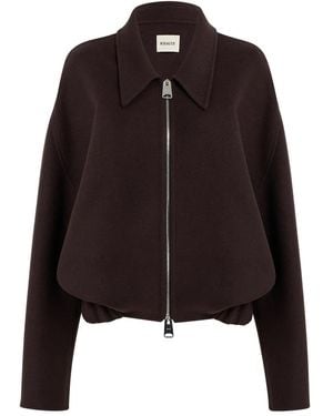 KHAITE Odin Zipped-Wool Jacket - Black