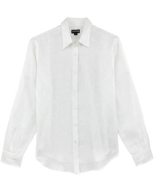 Vilebrequin Long Sleeves Linen Shirt Solid - White