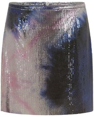 Rabanne メッシュ ミニスカート - ブルー