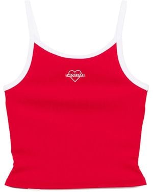 Chocoolate Top con logo bordado - Rojo