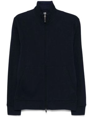 Canali ジップアップ スウェットシャツ - ブルー