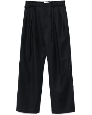 Barena Pantalon À Design Plissé - Bleu