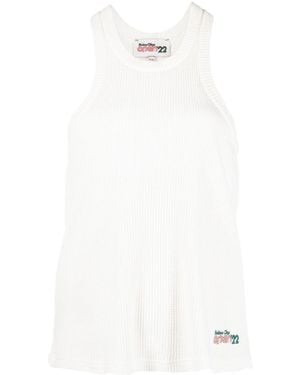 Reina Olga Venus Waffle-Knit Tank Top - White