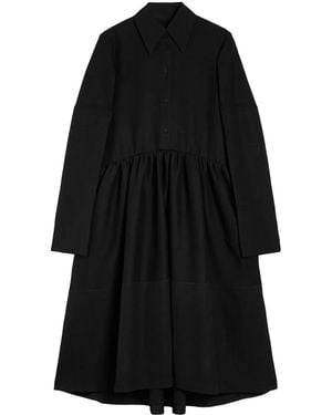Jil Sander Shirt Midi Dress - Black
