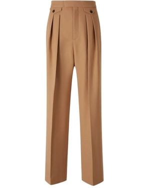Chloé Flap-Pockets Pants - Natural