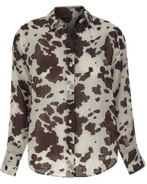 MC2 Saint Barth Cristal Cow-Print Shirt - Grey