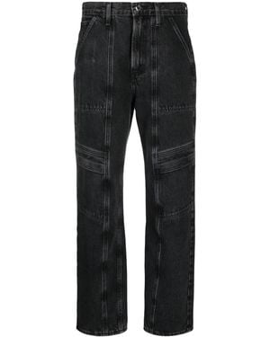 Agolde Cooper Cargo Straight Jeans - Black