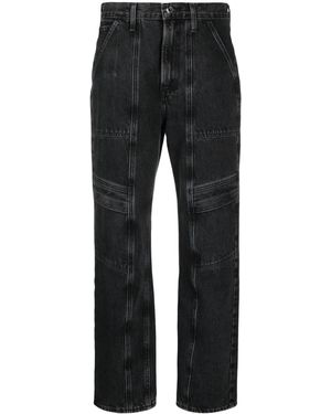 Agolde Cooper Cargo Straight Jeans - Black