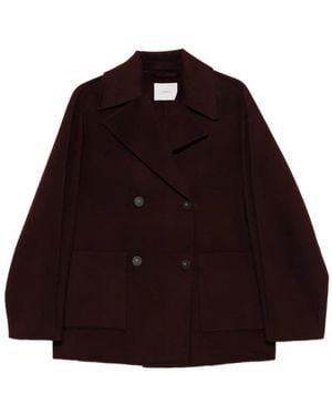 JOSEPH Flavia Double-Breasted Peacoat - Red