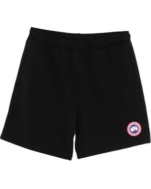 Canada Goose Joggingshorts mit Logo-Patch - Schwarz
