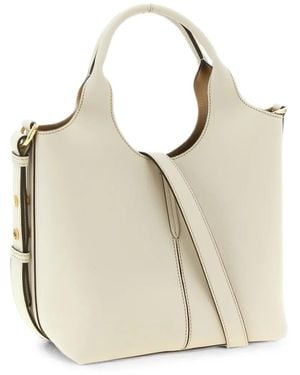 Tod's Mini Tote Shopping Bag - Natural