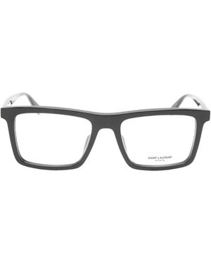 Saint Laurent Rectangle-Frame Glasses - Black