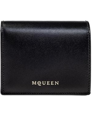 McQueen Leather wallet - Schwarz
