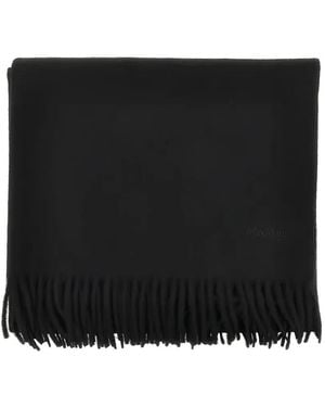 Max Mara Fringed Cashmere Scarf - Black