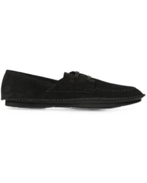 Premiata Suede Lace-Up Shoes - Black
