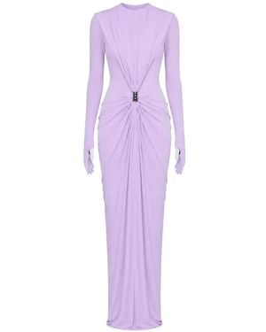 Chats by C.Dam Zayra Ruched-Detail Maxi Dress - Purple