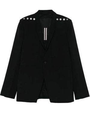 Rick Owens Single-Breasted Blazer - Black