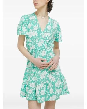 Billabong Vestido Corto Con Detalle Floral - Azul