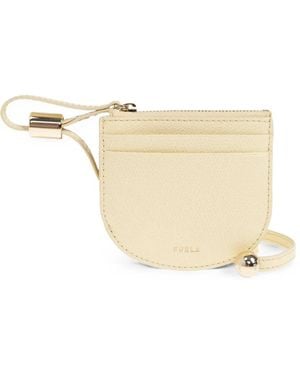 Furla Laura Grainy-Effect Leather Wallet - Natural