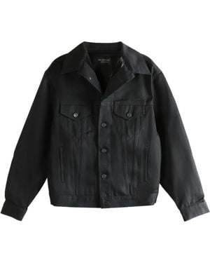 Balenciaga Veste En Jean À Boutonnière - Noir