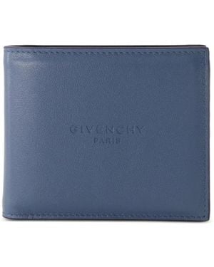 Givenchy Embossed Logo Flap Wallet - Blue