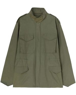 Jil Sander Concealed Fastening Shirt Jacket - Green