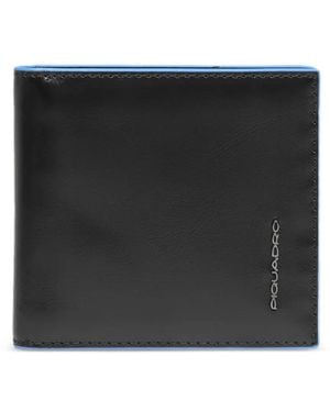 Piquadro Contrast-Trim Money Clip Wallet - Black