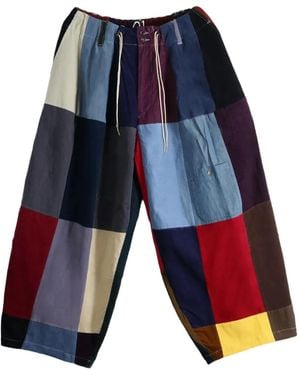 SILLAGE Pantalones Con Diseño Patchwork - Azul