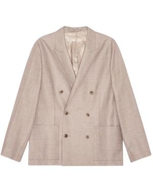 NN07 Blazer Croisé À Écusson - Natural
