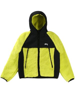 Stussy Shearling Paneled Jacket - Yellow