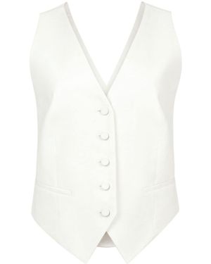 Nina Ricci Draped Open-back Vest - White