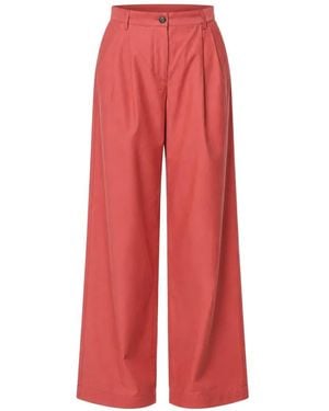 Ecoalf Pleated Wide-Leg Pants - Red