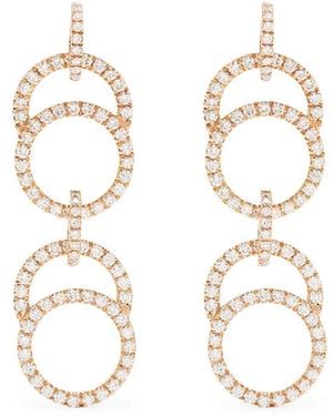 COURBET Pendientes Celeste En Oro Reciclado De 18Kt Con Diamantes De Laboratorio En Pavé - Blanco