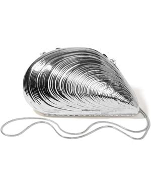Jonathan Simkhai Bridget Shell-Shapped Clutch - Grey