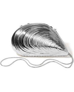 Jonathan Simkhai Bridget Shell-Shapped Clutch - Grey